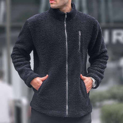 Herren Fleecejacke Warm Praktisch Reißverschluss