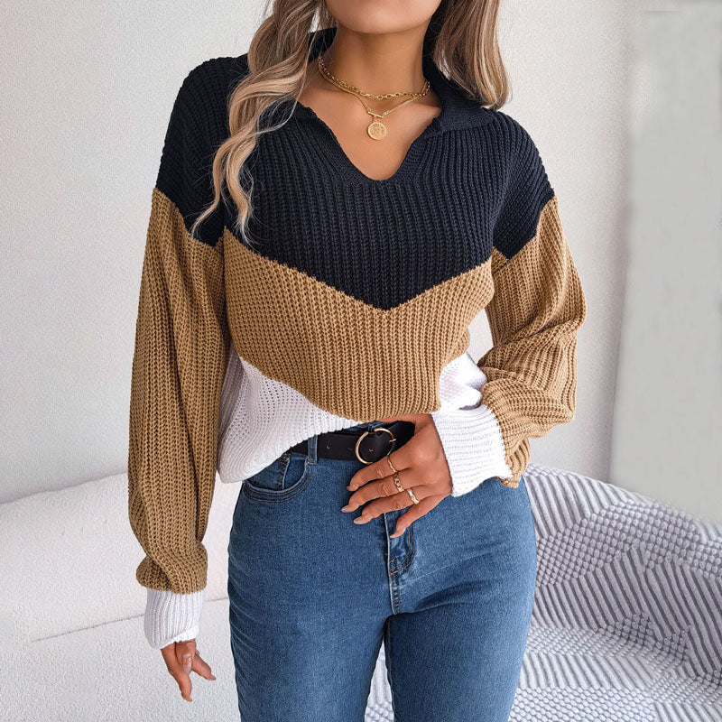 Weicher Strickpullover Damen Alltag