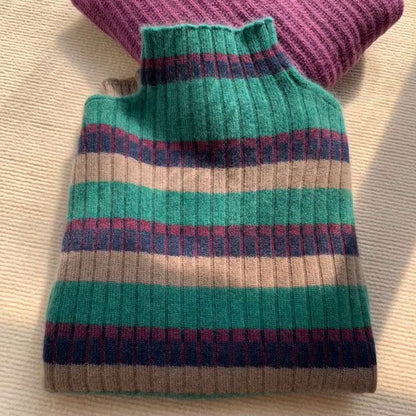 Damen Pullover Strick Modern Hoher Kragen
