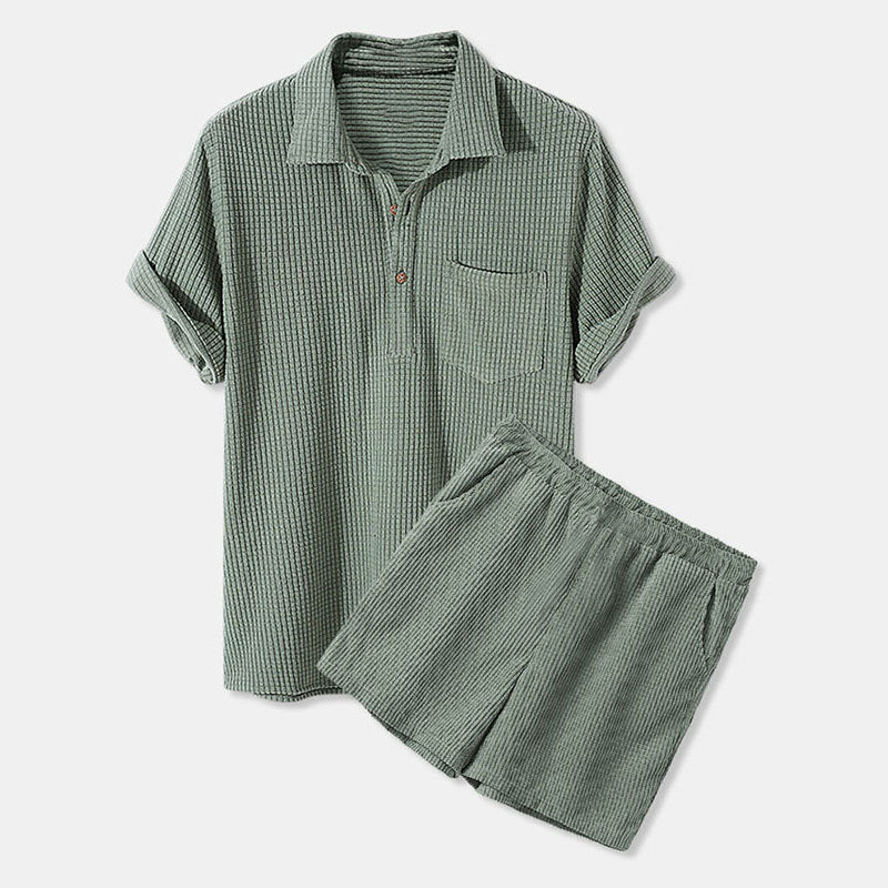 Damen Kurzarm Pyjama Set Sommer Nachtwear