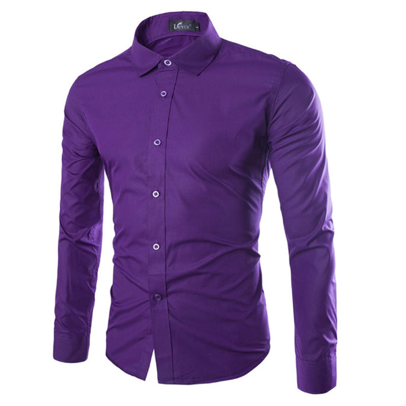 Herren Hemd Elegant Langarm Modern