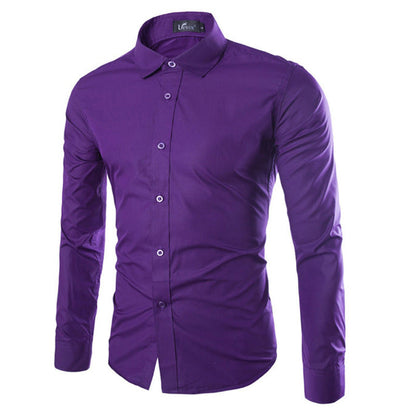 Herren Hemd Elegant Langarm Modern