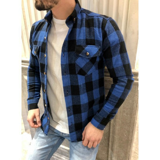 Klassische Übergangsjacke Karo Muster Damen
