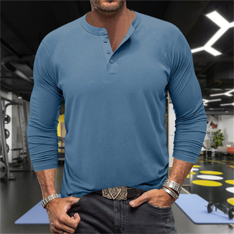 Herren Langarm-Shirt atmungsaktiv Komfort Baumwolle