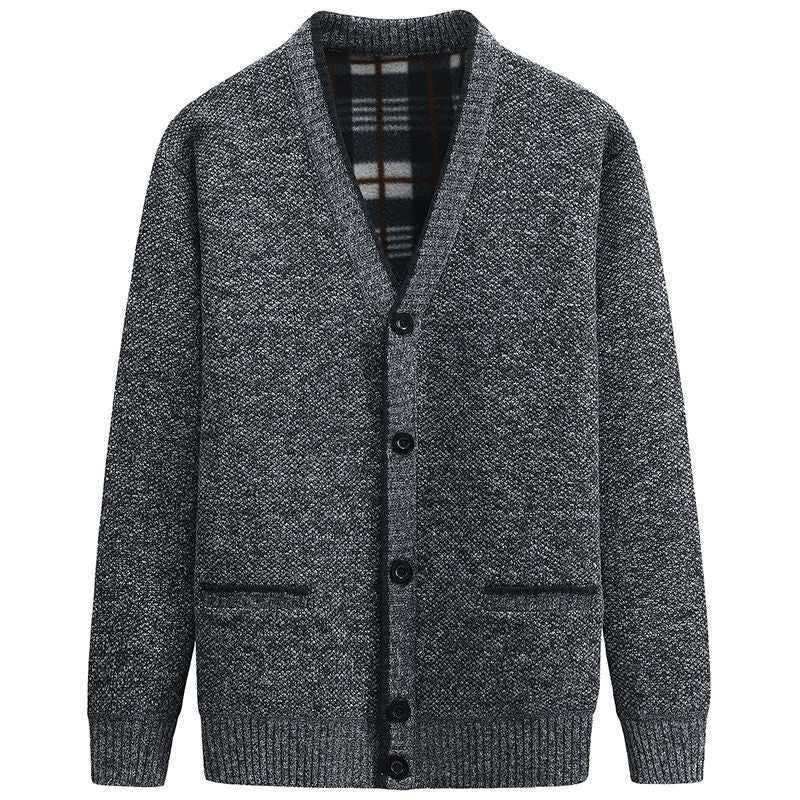 Herren Strickjacke Modern V-Ausschnitt Elegantes Design