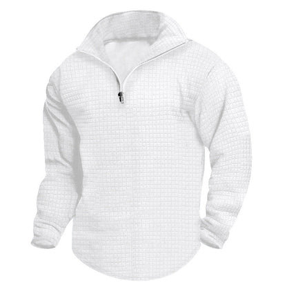Herren Wärme Pullover Strukturiert Kragen