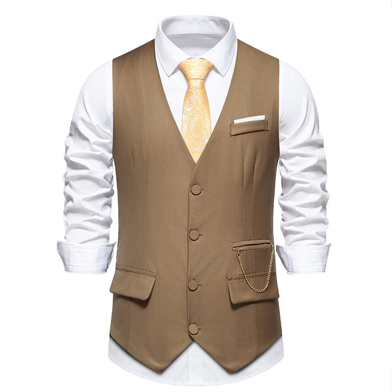 Herren Anzugsweste Elegant Modern mit Taschen