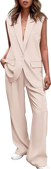Damen Business Anzug Elegant Kurzarm Tops und Hose