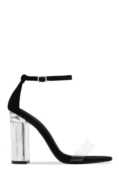 Damen Hochhackige Sandalen Transparenter Absatz Elegant