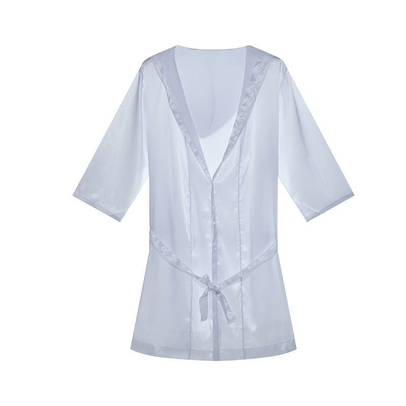 Herren Bademantel Soft Satin Qualität
