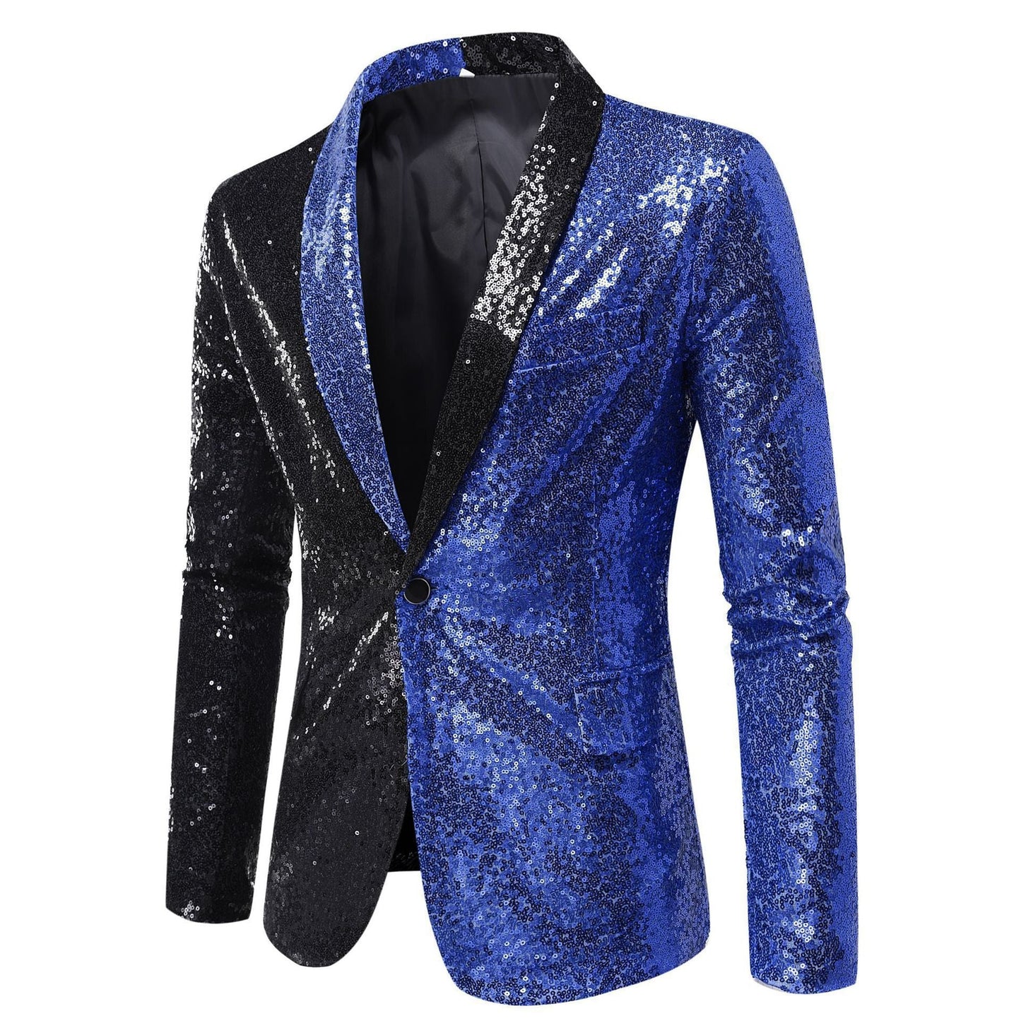 Herren Glitzerjacke Moderner Schnitt Funkelnd