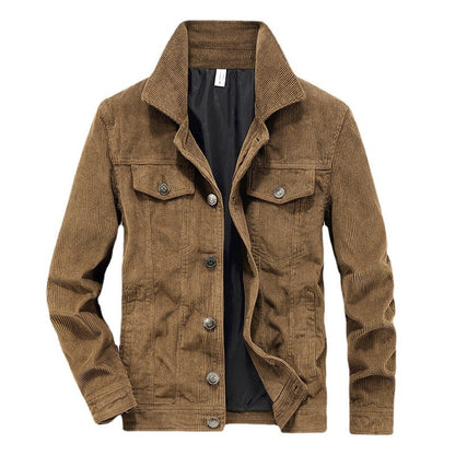 Herren Cordjacke Modern Grüne Corduroy