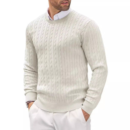 Herren Strickpullover Zopfmuster Elegant Modern