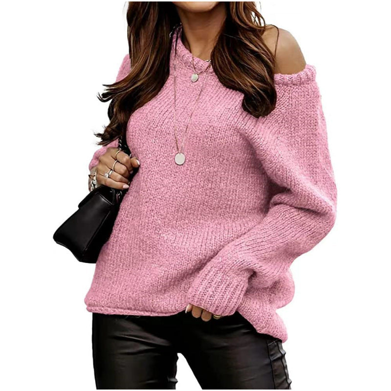 Damen Off-Shoulder Pullover Elegantes Design