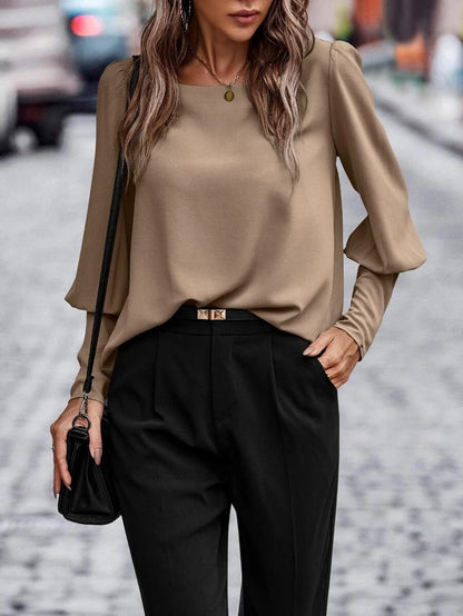 Damen Langarm Oberteil Elegant Stilvoll