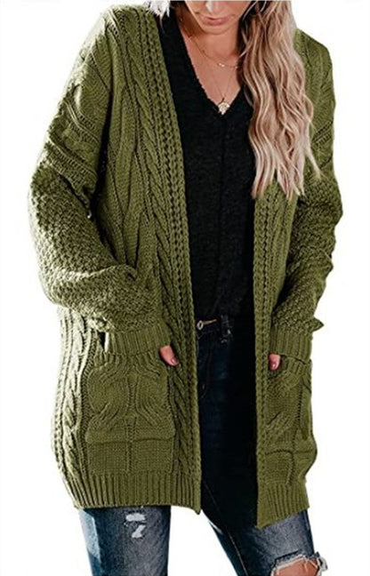 Damen Strickjacke Grobstrick Feminin Praktisch