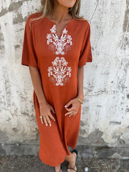 Sommerkleid Damen Stickerei Elegant
