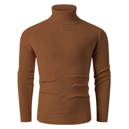 Herren Strickpullover Rollkragen Gerippt Elegantes Design