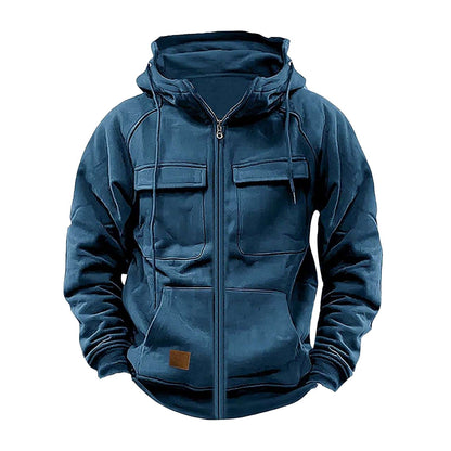 Herren Kapuzenjacke Funktionell Mit Großen Taschen