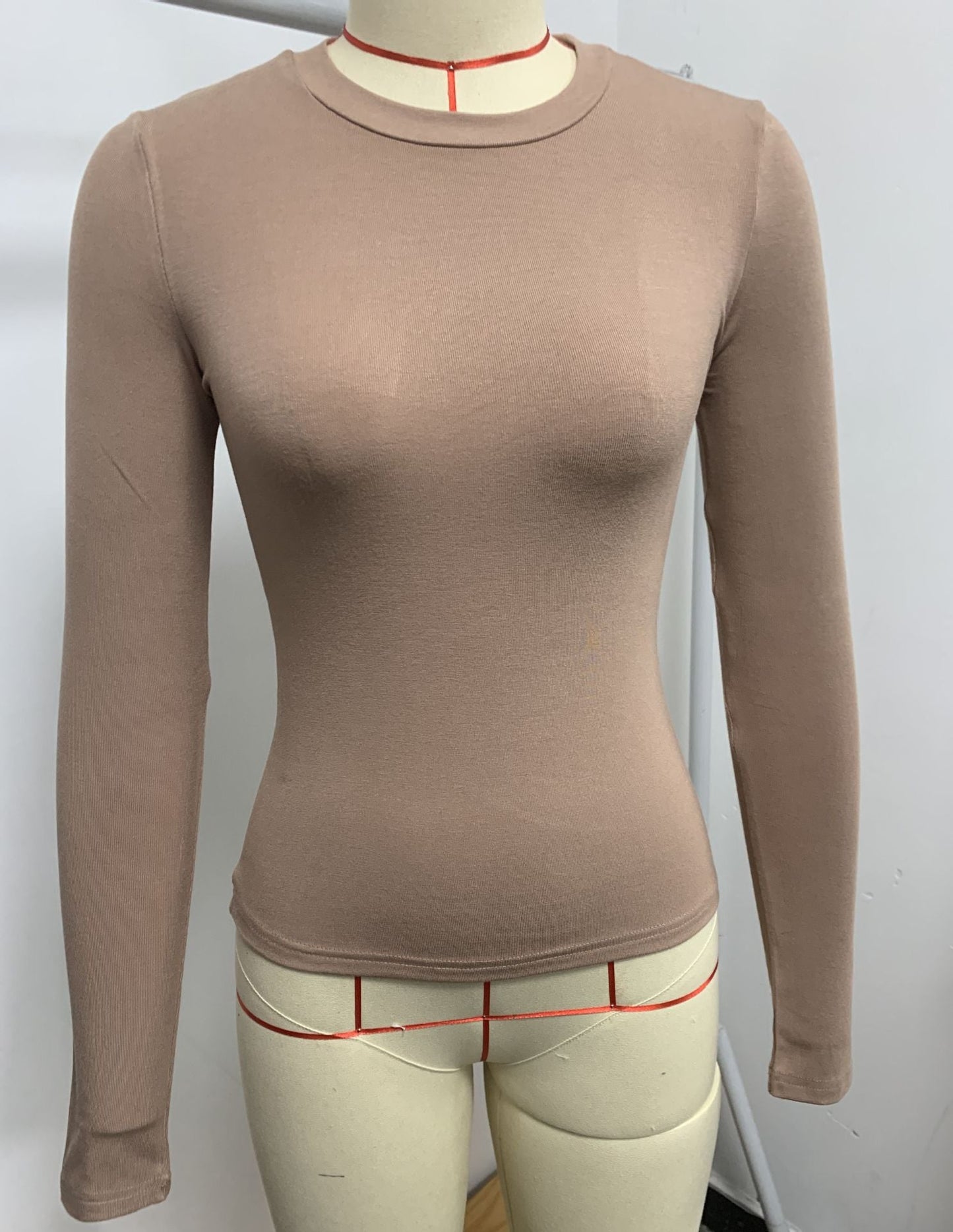 Damen Langarmshirt Figurformend Elegant