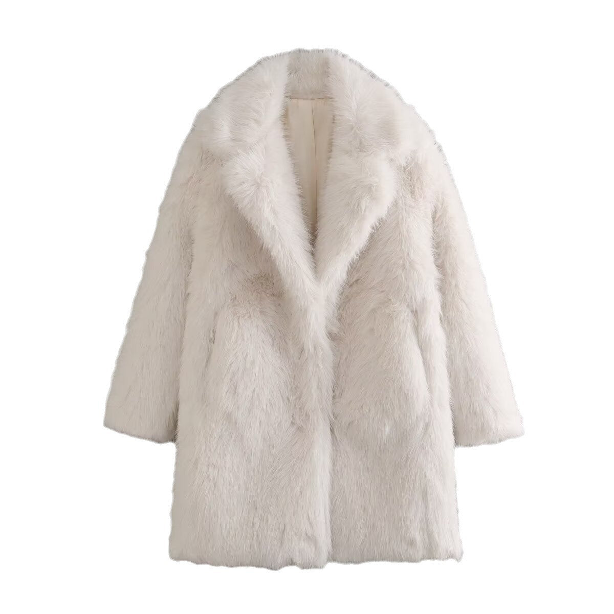 Damen Kunstfelljacke Weich Luxus Design