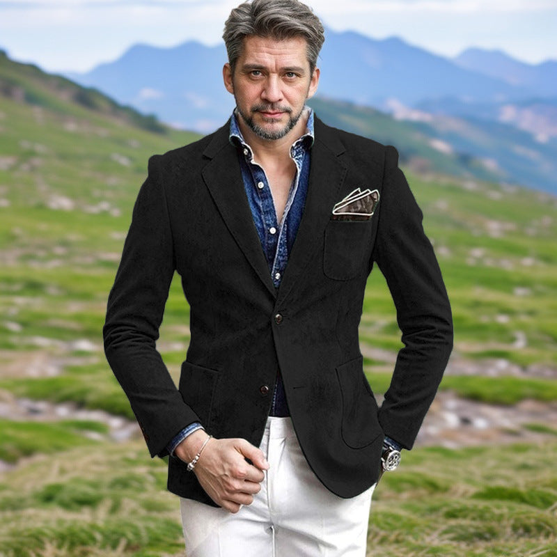 Herren Blazer Samt Elegant Schnitt