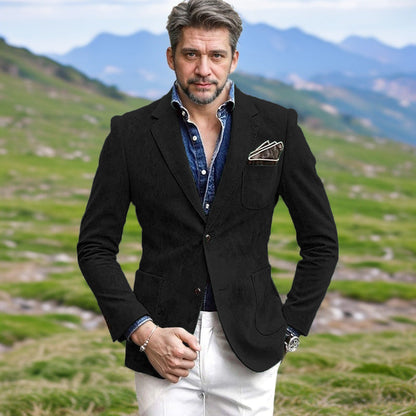 Herren Blazer Samt Elegant Schnitt