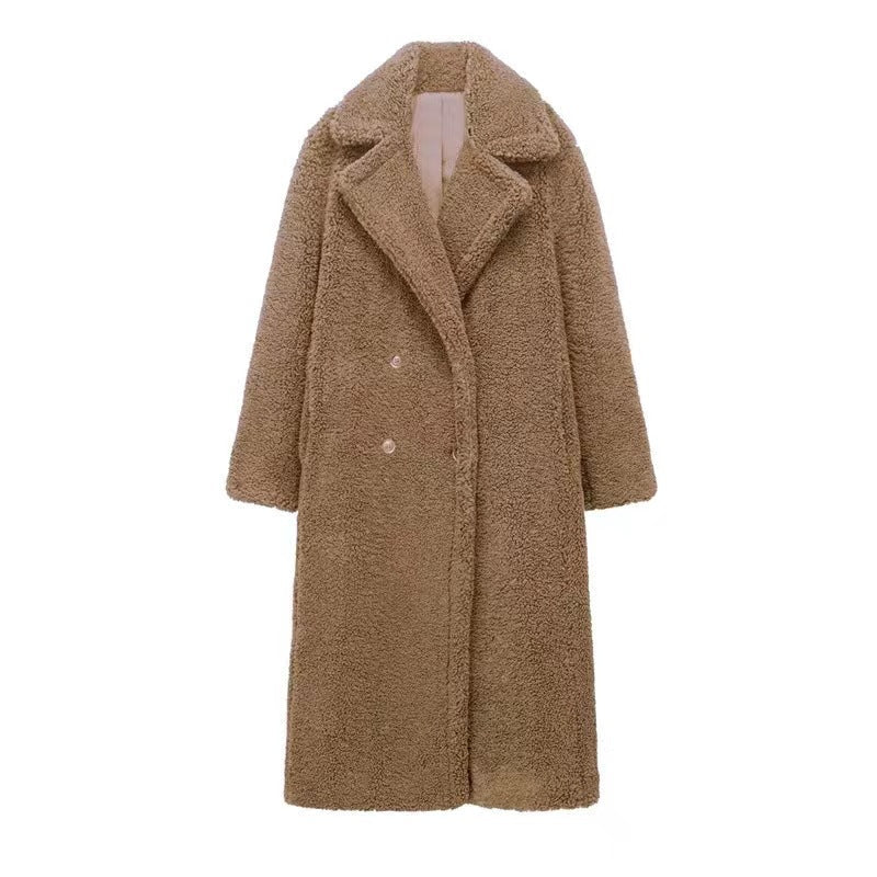 Lange Teddyjacke Damen Warm