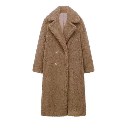 Lange Teddyjacke Damen Warm