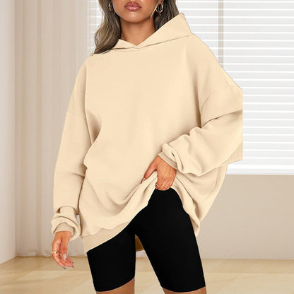 Damen Oversized Pullover Großzügig Kapuze