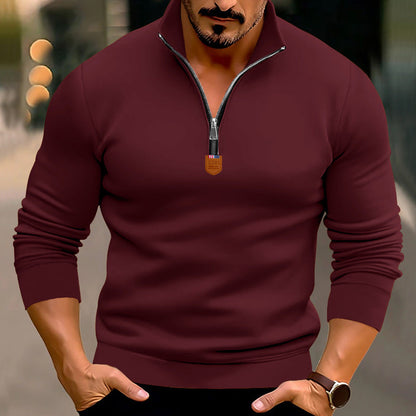 Herren Sportpullover Modern Stehkragen Elastisch