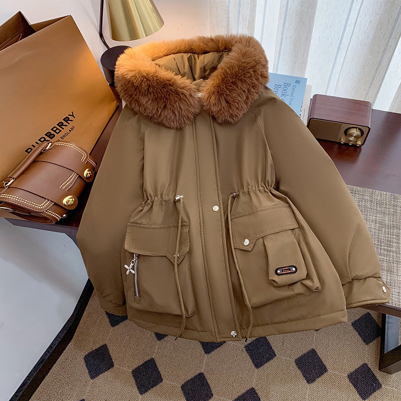 Damen Winterjacke Warm Praktisch Mit Taschen