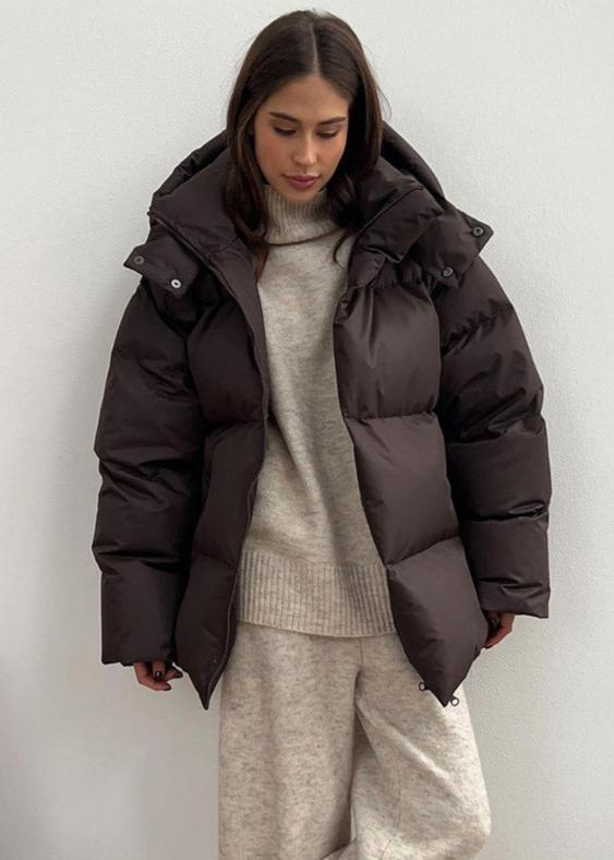 Übergroße Pufferjacke Warm und Bequem - IdealeKleiden