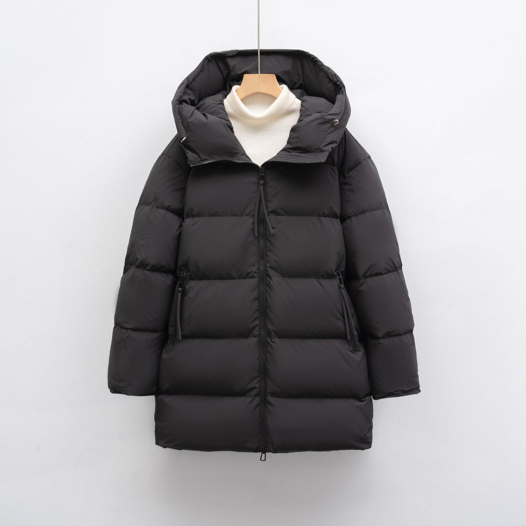 Damen Winterjacke Oversized Kapuze Modern Stil