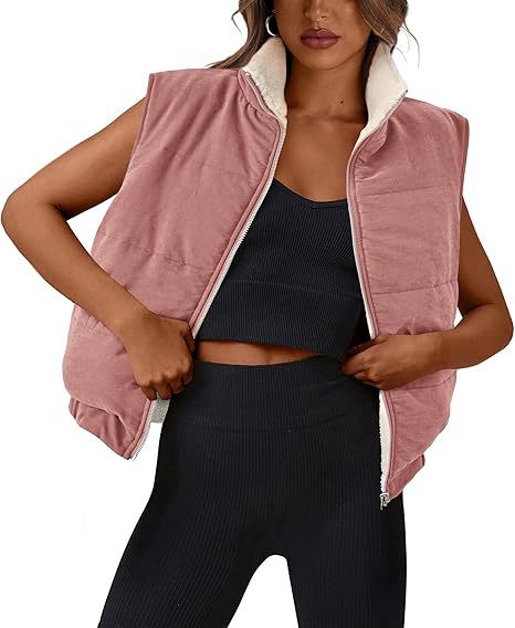 Damen Steppweste Weich Fleece Elegant