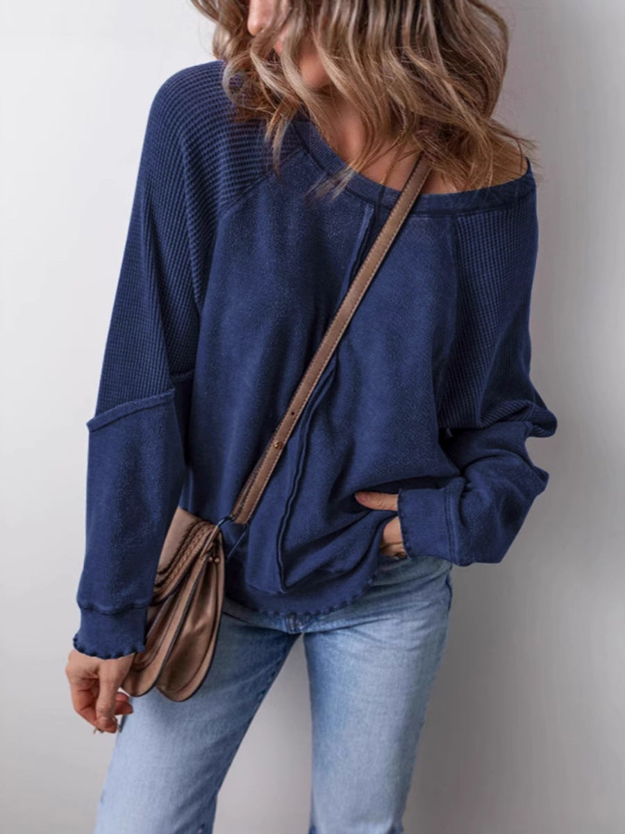 Damen Langarmshirt mit Struktur Optimal für Den Alltag