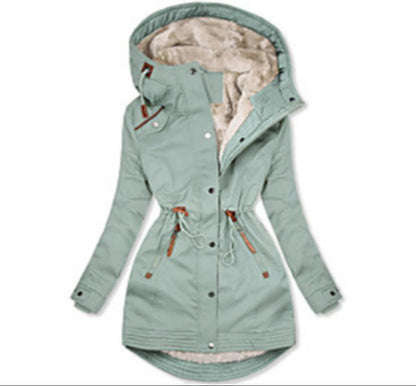 Damen Winterparka Warm Fleece Isoliert
