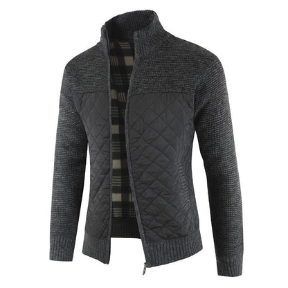Herren Hybridjacke Modern Strukturiert
