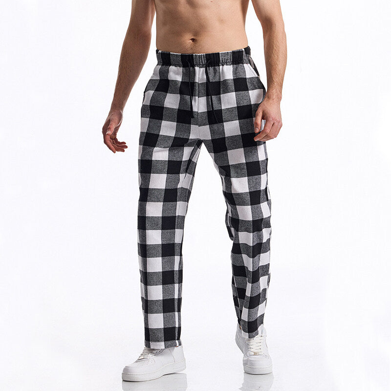 Herren Pyjamahose Weich Flanell Bequem