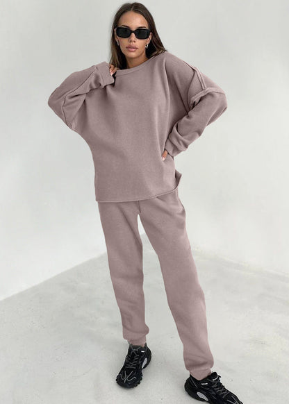 Damen Sportanzug Oversized Pullover Hose Set