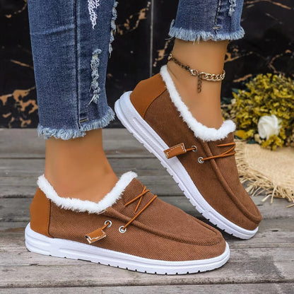 Damen Plüschslipper Warm Bequem Rutschfest