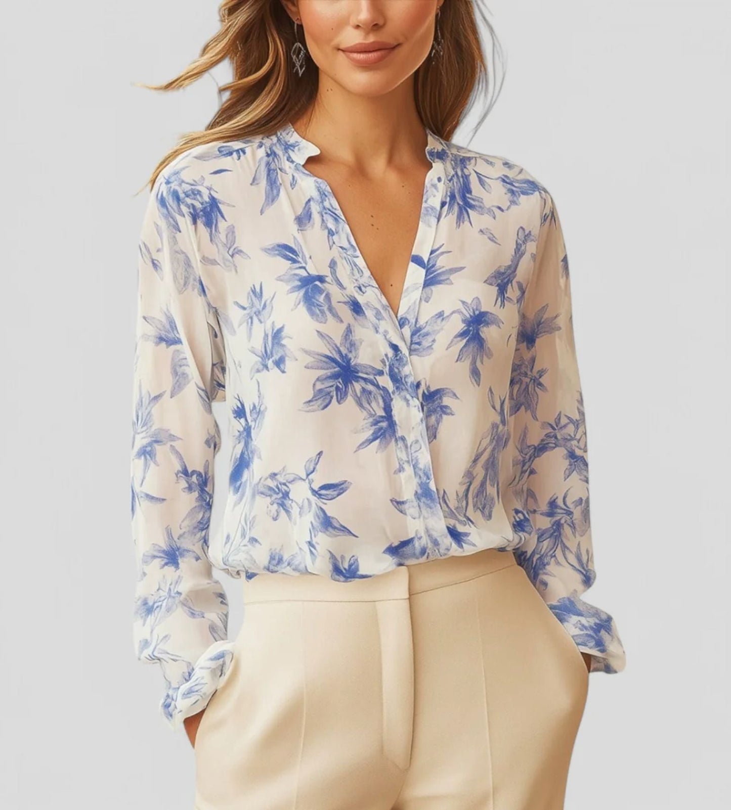 Damen Bluse Elegant Floral Sommerkleidung