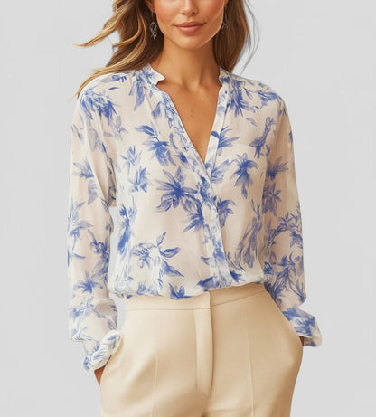 Damen Bluse Elegant Floral Sommerkleidung