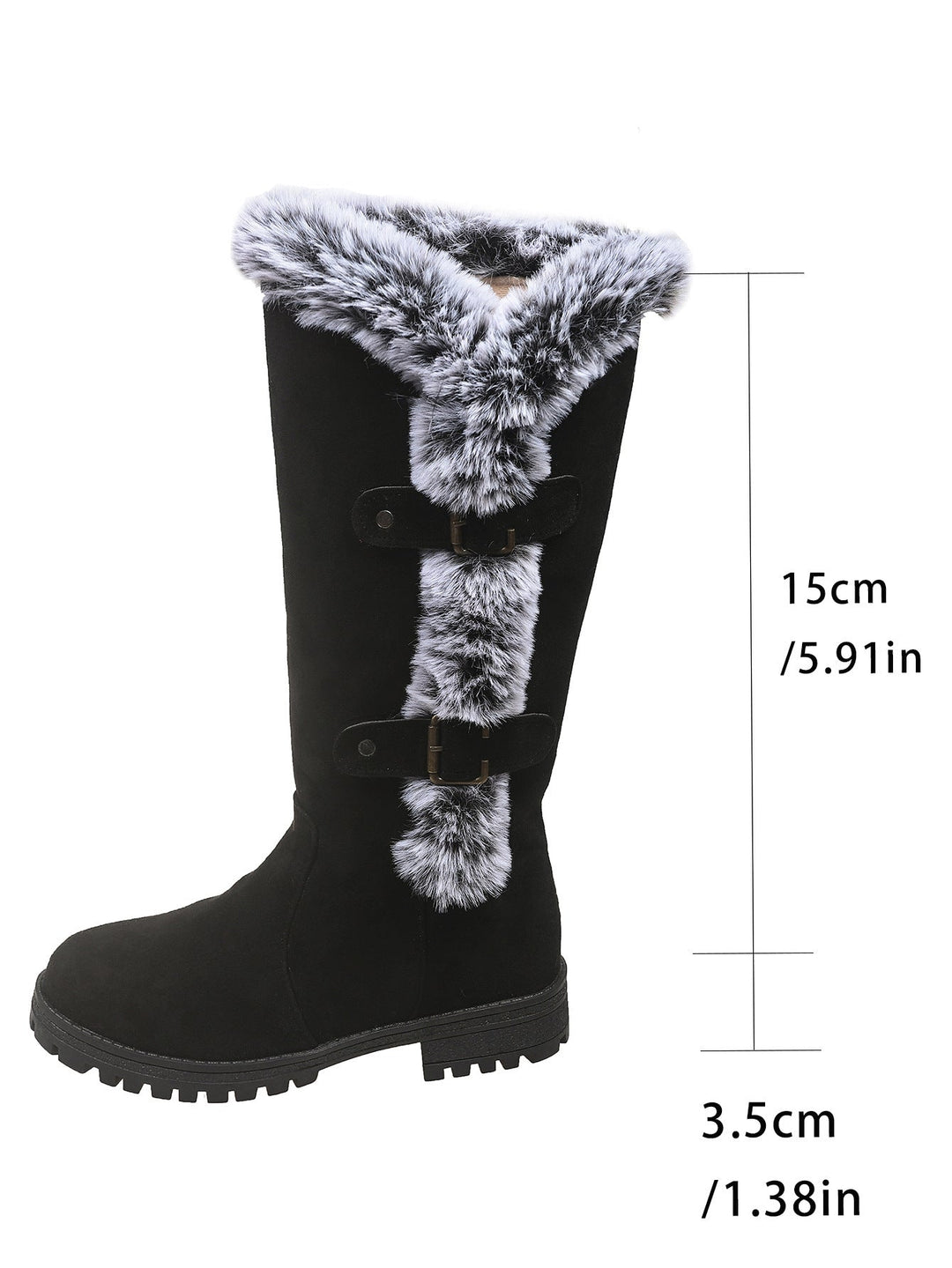 Damen Winterstiefel Kuschelig Kunstfell Rutschfest