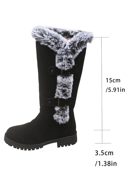 Damen Winterstiefel Kuschelig Kunstfell Rutschfest