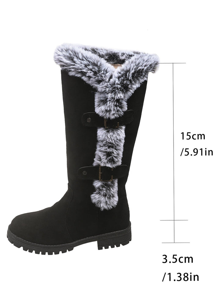 Damen Winterstiefel Kuschelig Kunstfell Rutschfest