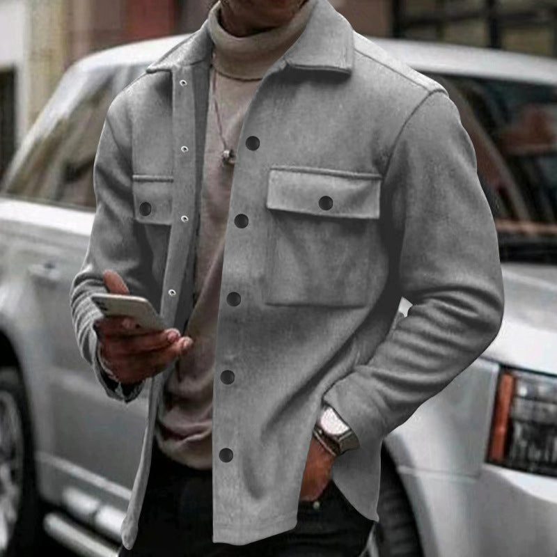 Herren Overshirt Jacke Lässig Sportlich - IdealeKleiden