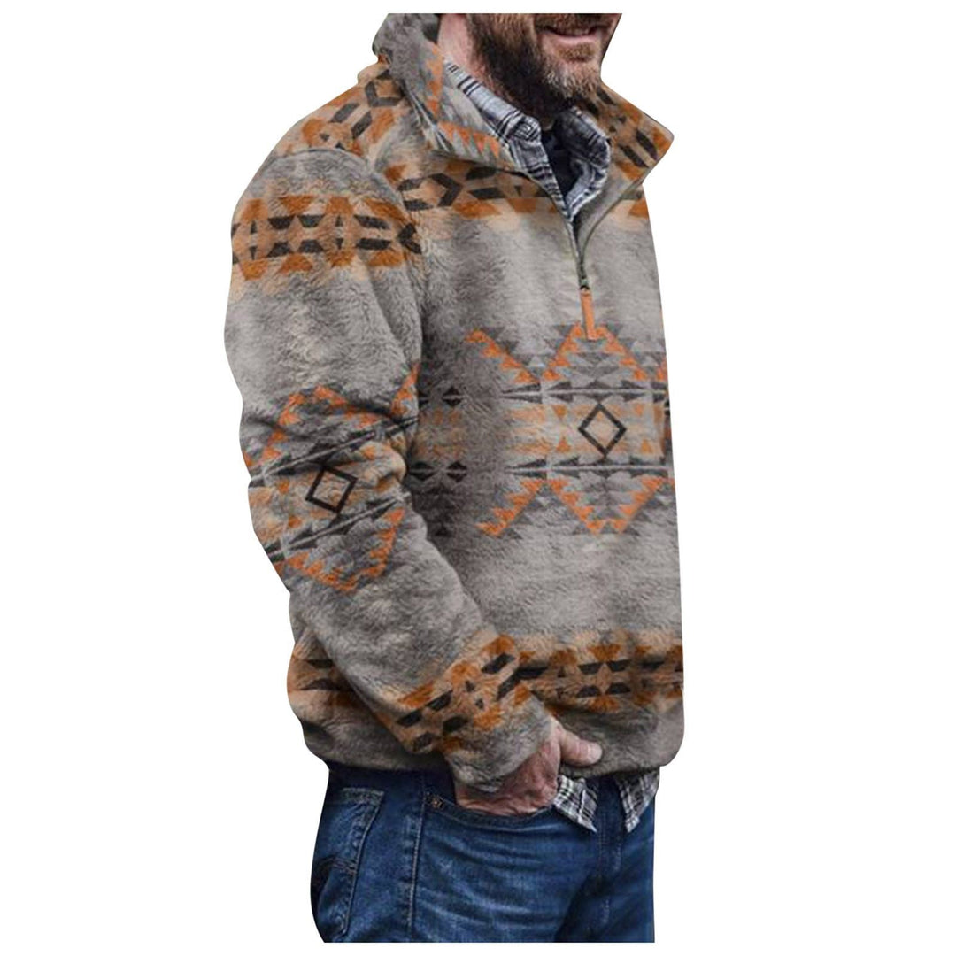 Herren Pulloverjacke Bunt Geometrisch Praktisch - IdealeKleiden