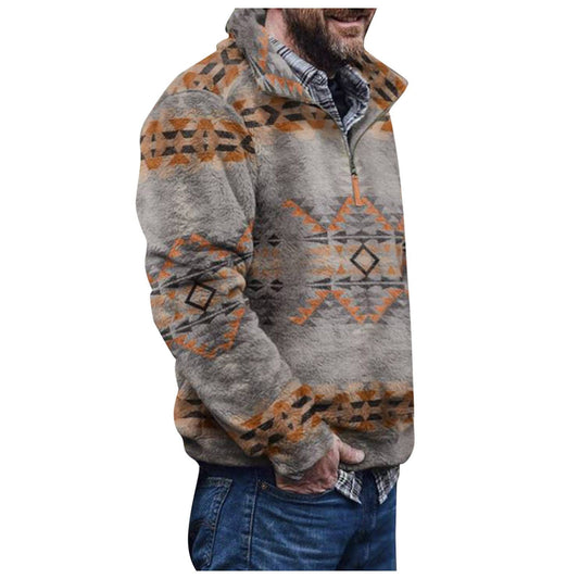 Herren Pulloverjacke Bunt Geometrisch Praktisch - IdealeKleiden