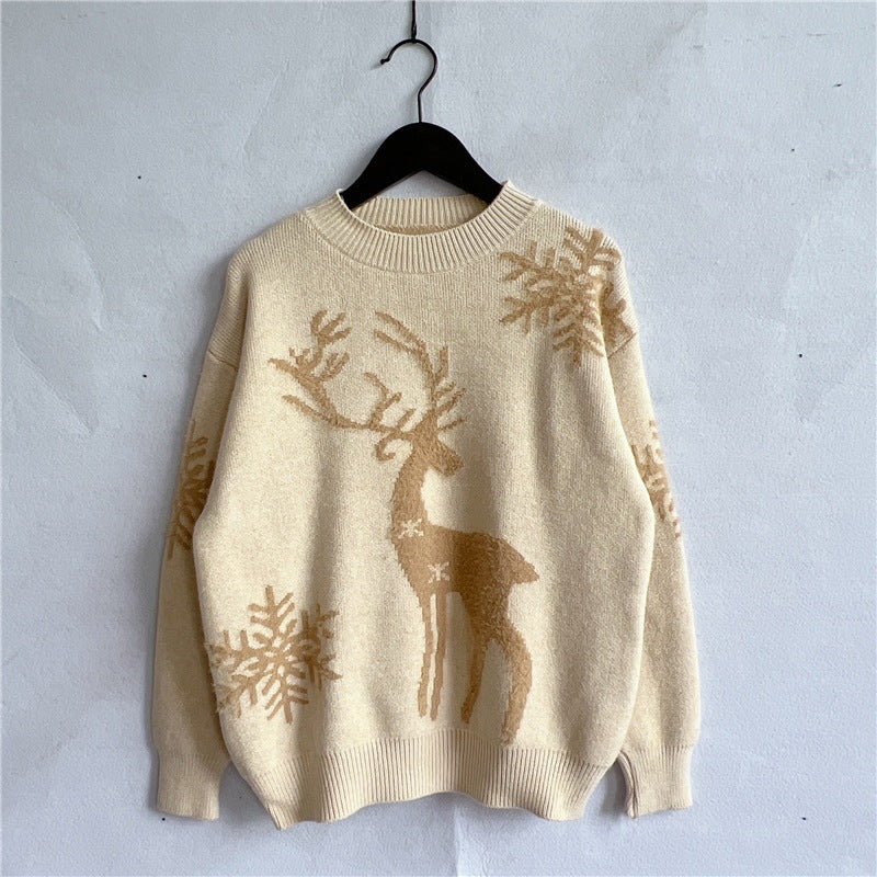 Weihnachtspullover Damen Festlich Rentier Design